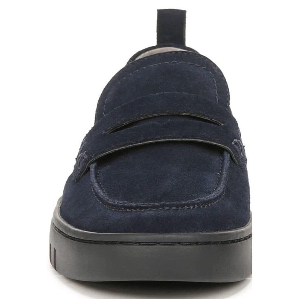 Vionic Uptown Blue Suede Slip-ons Loafer Womens 13 Arch Support Orthotic New - Picture 5 of 9
